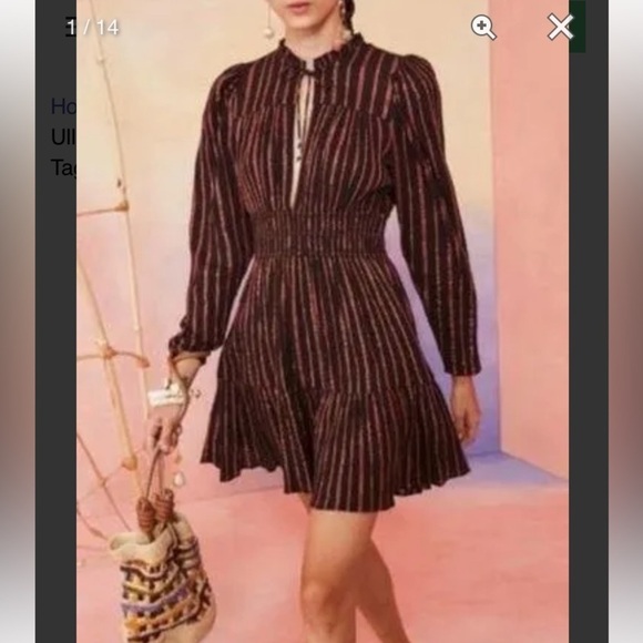 Ulla Johnson Rosalind stripe dress with metallic lurex threads. Size 4 - Picture 1 of 11